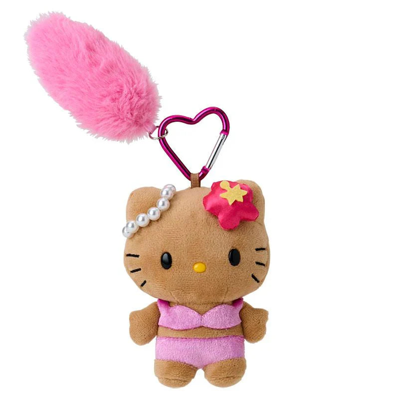 Hello Kitty Plush Keychain With Tail Sunburn GOGO GAL Collection