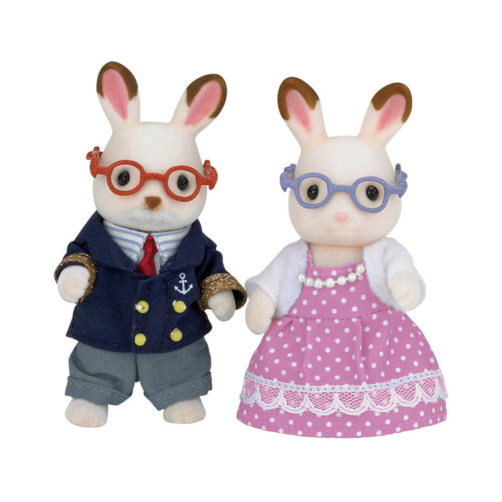 Calico Critter Chocolate Rabbit Grandparents