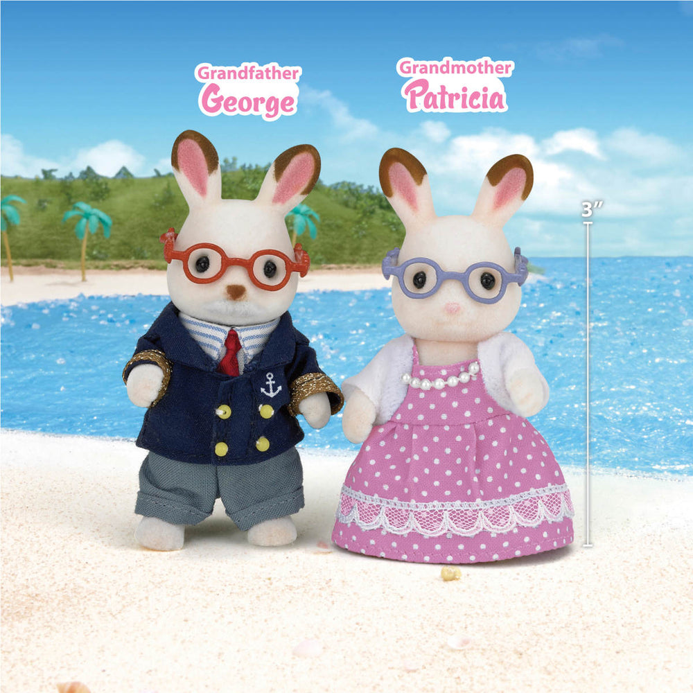 Calico Critter Chocolate Rabbit Grandparents