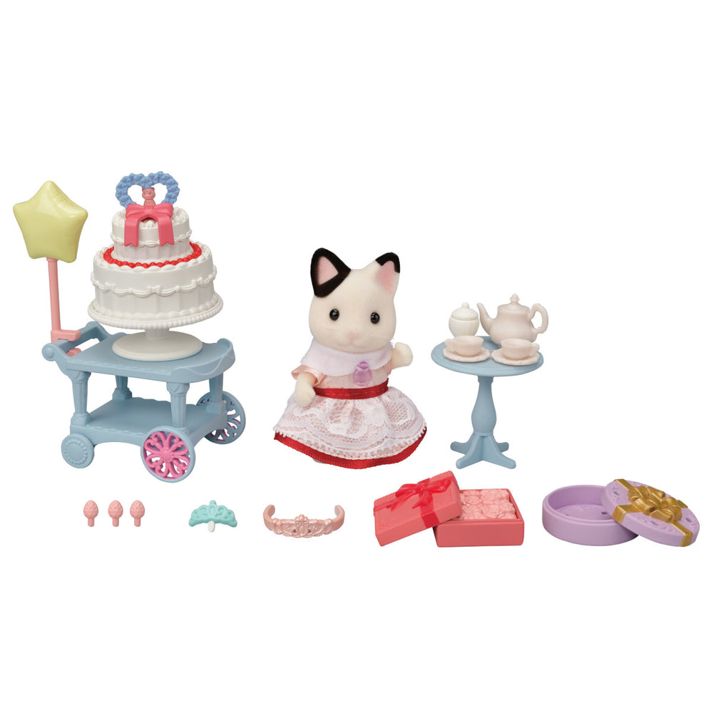 Calico Critter Party Time Playset -Tuxedo Cat Girl