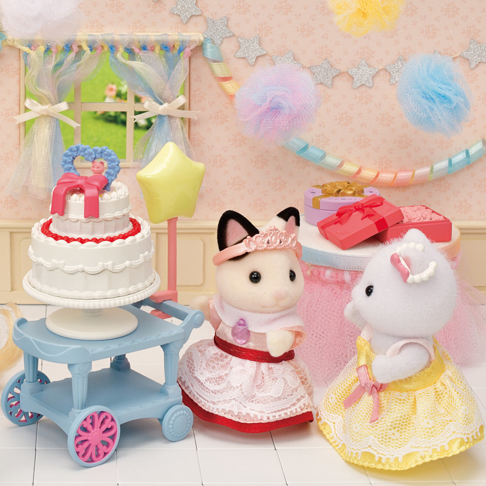 Calico Critter Party Time Playset -Tuxedo Cat Girl