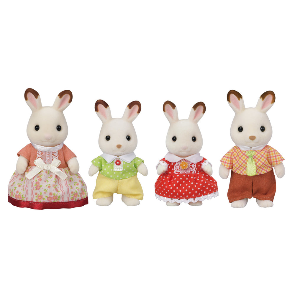 Calico Critter Chocolate Rabbit Family