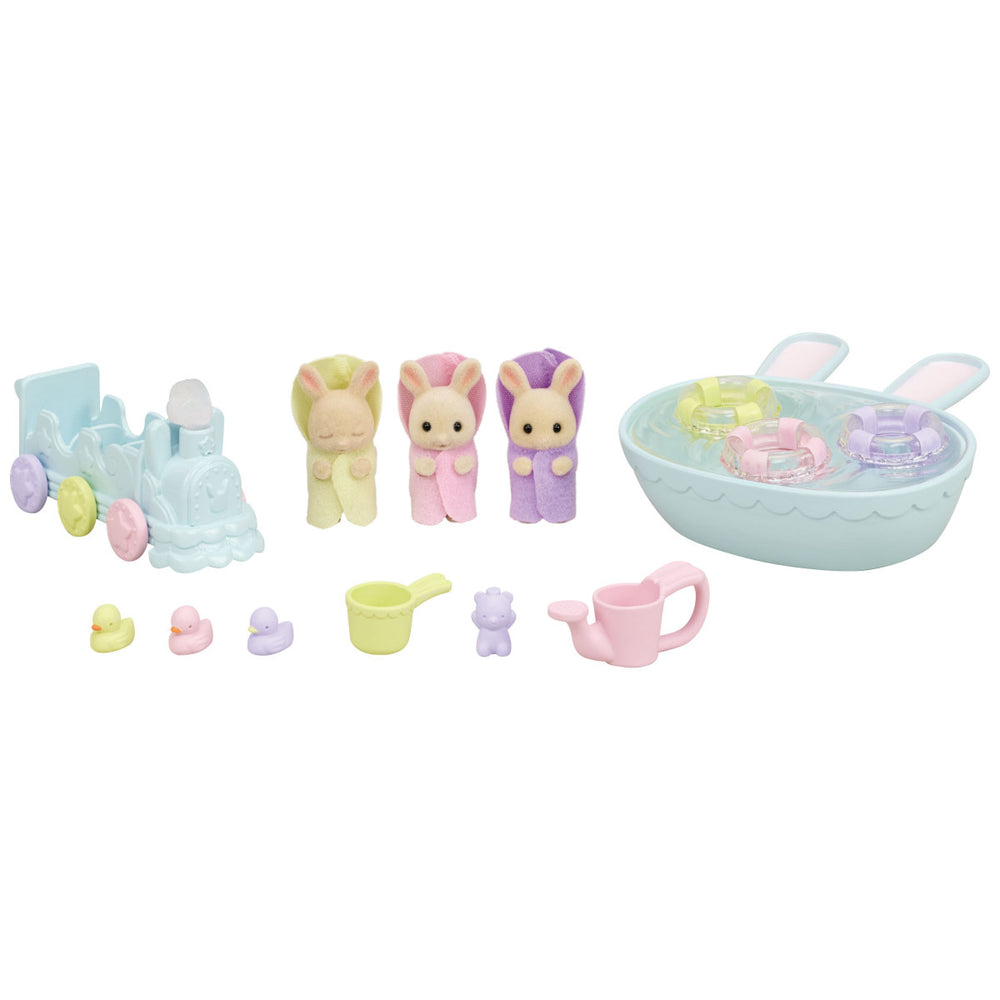 Calico Critter Triplets Baby Bathtime Set