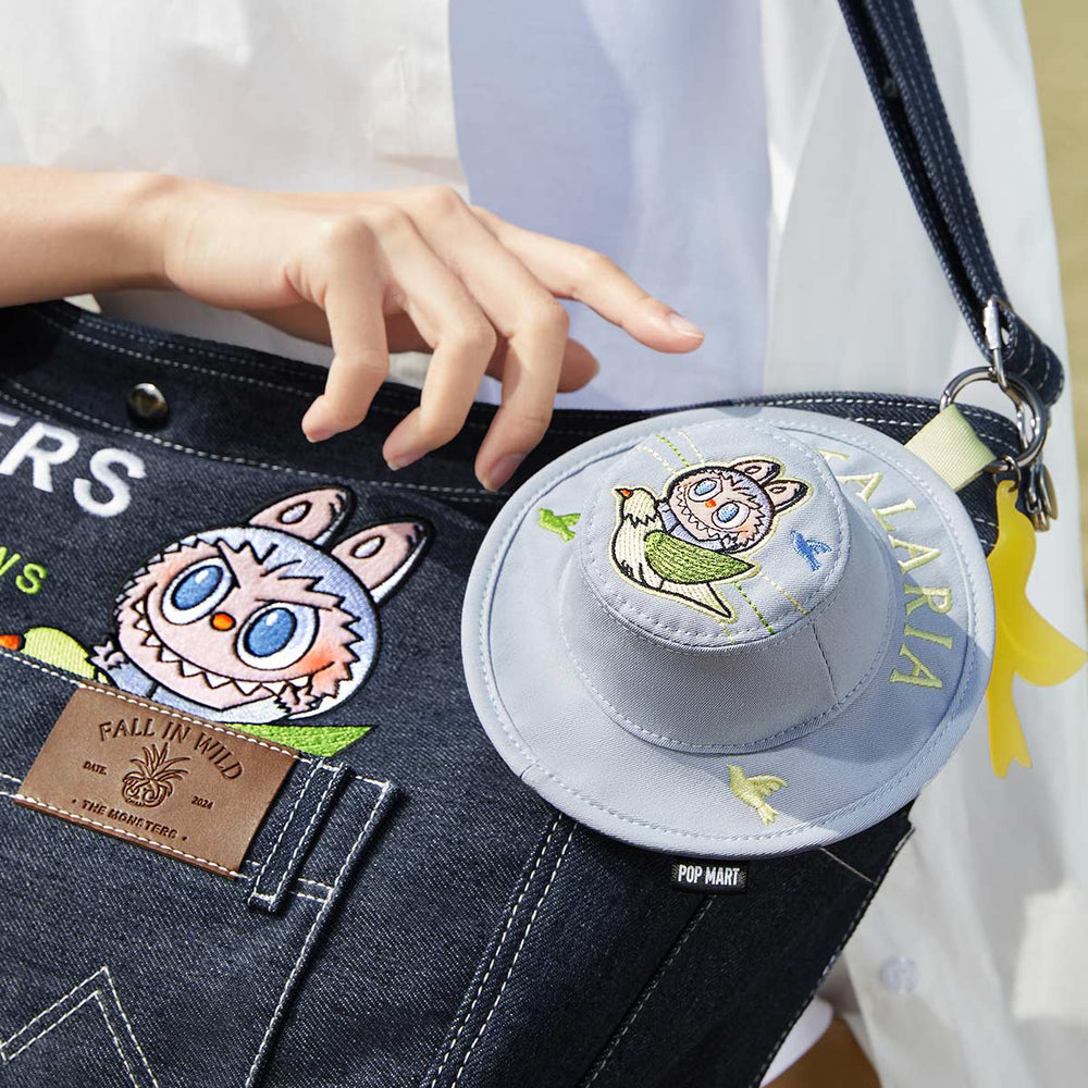 THE MONSTERS FALL IN WIILD SERIES-Denim Messenger Bag