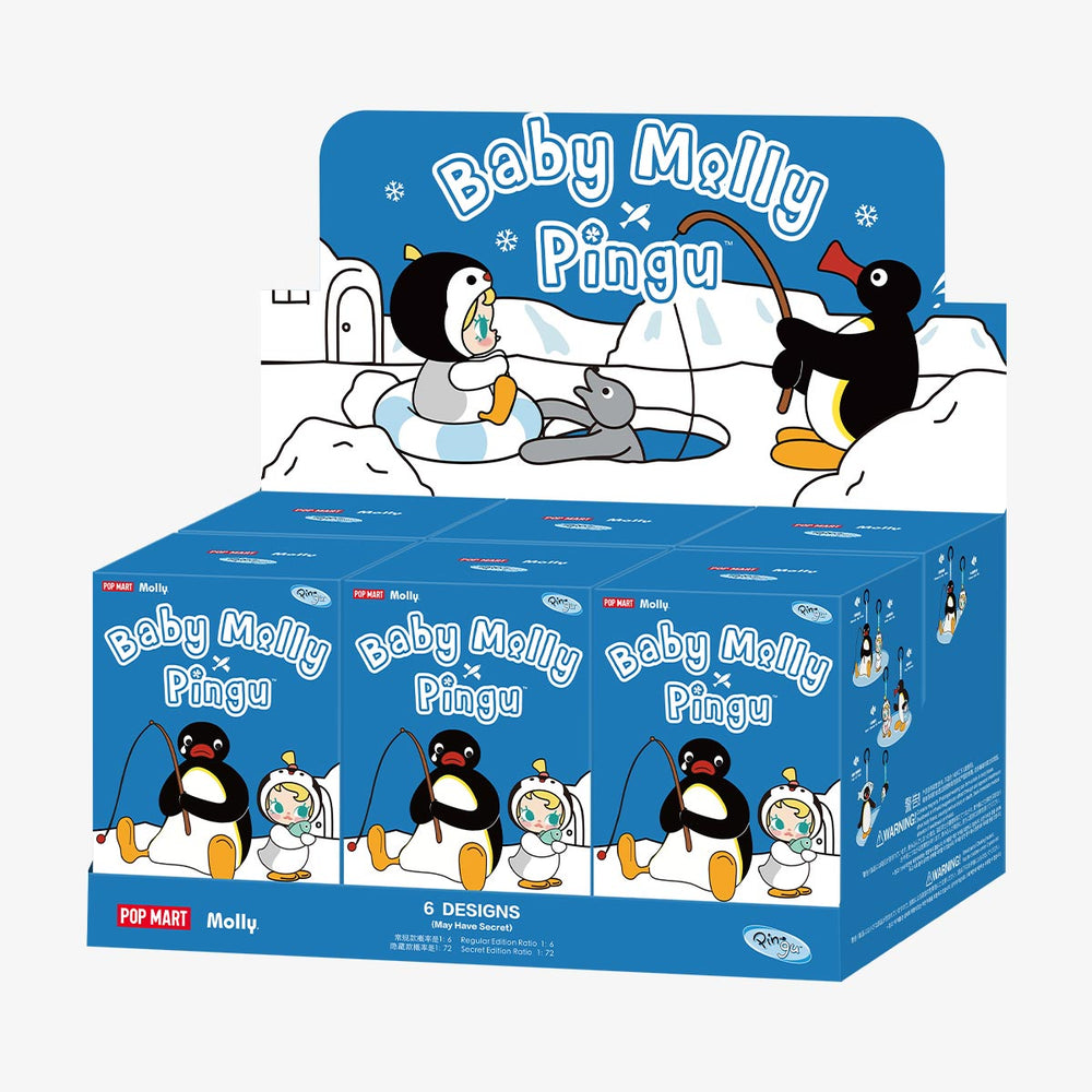 Baby Molly × Pingu Happy Fishing Series-Vinyl Plush Pendant Blind Box