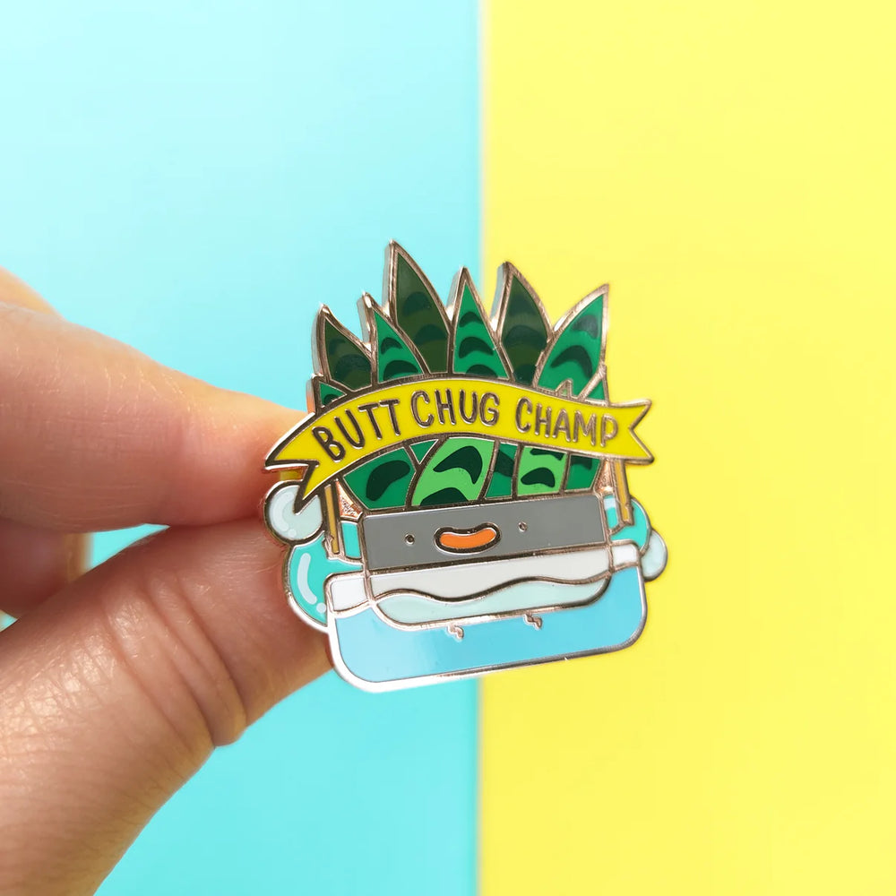 Butt Chug Champ Hard Enamel Pin