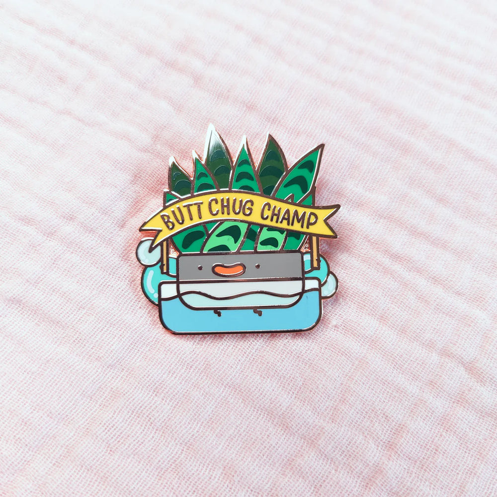 Butt Chug Champ Hard Enamel Pin