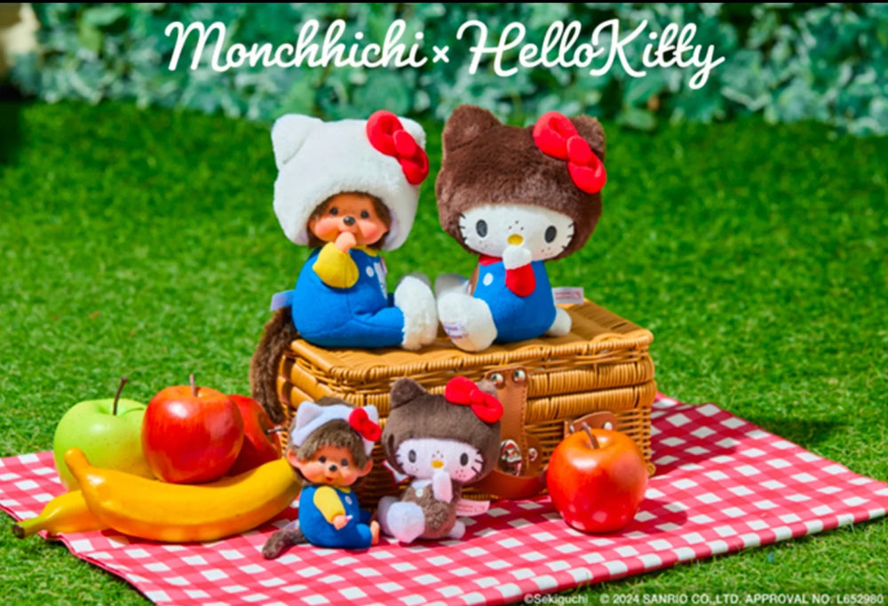 Limited Edition Monchhichi x Hello Kitty Collab Sekiguchi