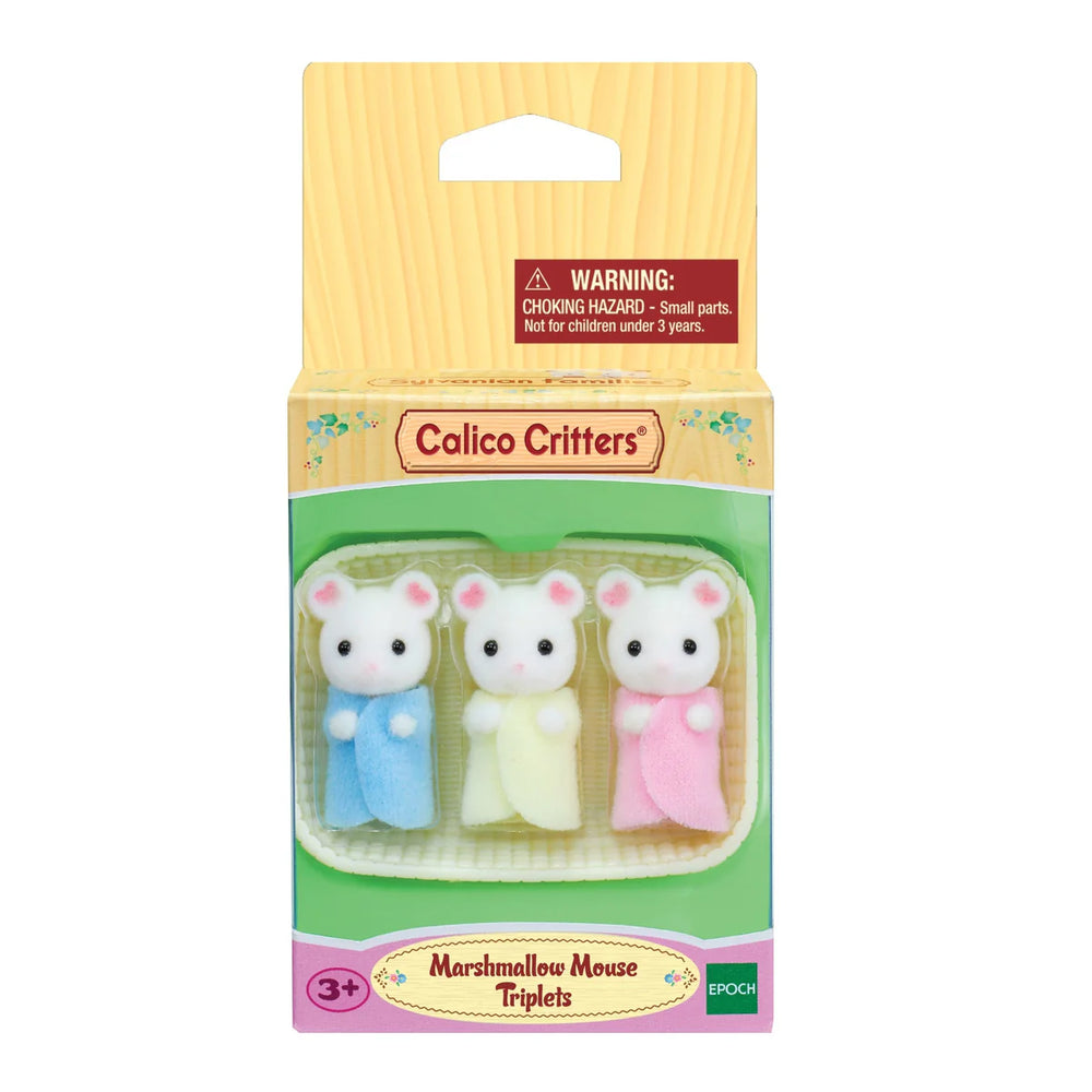 Calico Critters Marshmallow Mouse Triplets Figure Set