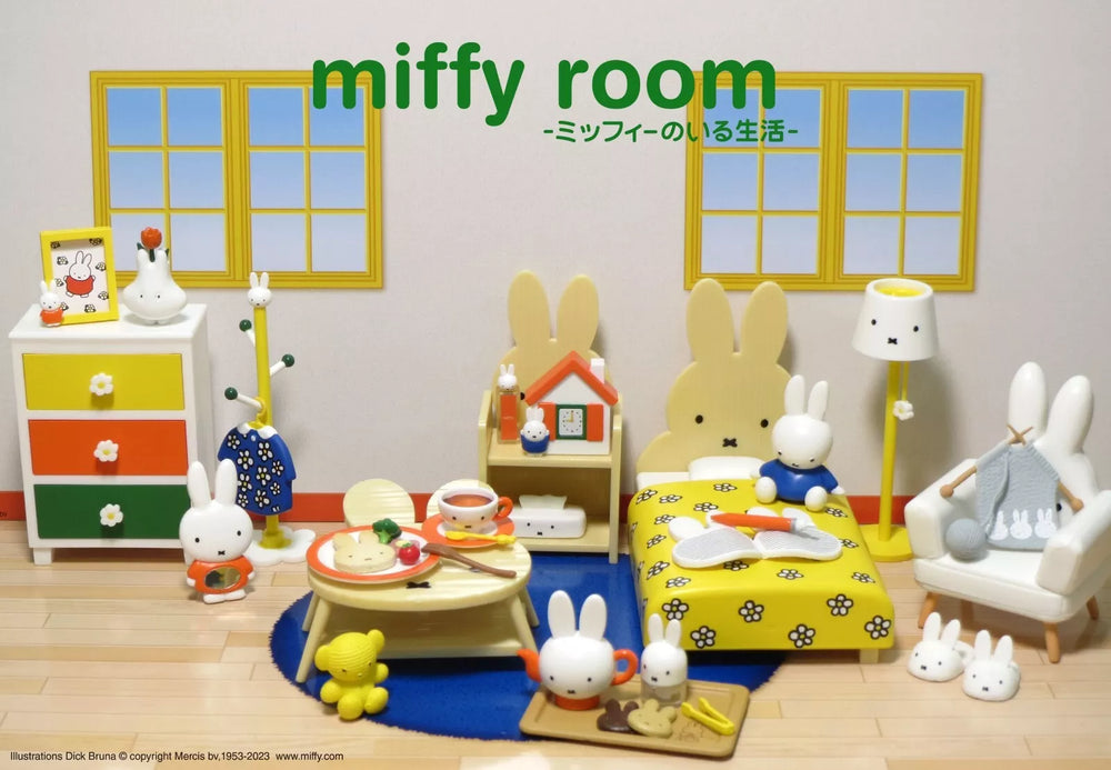 Re-Ment Miniatures Rabbit Miffy Room Dollhouse Furniture Set